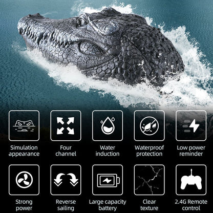 "Remote-Control Crocodile Head Water Ship"