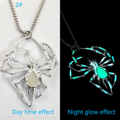 Creative Stereo Luminous Spider Necklace