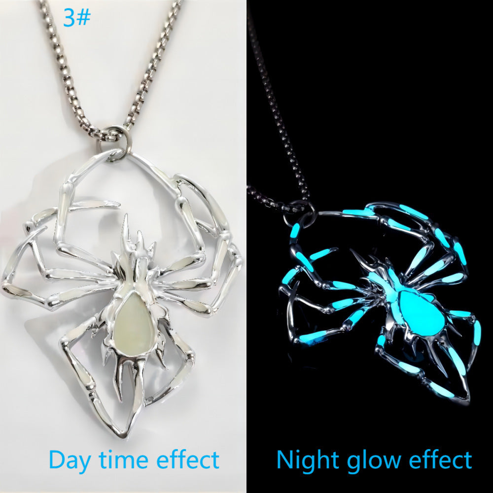 Creative Stereo Luminous Spider Necklace