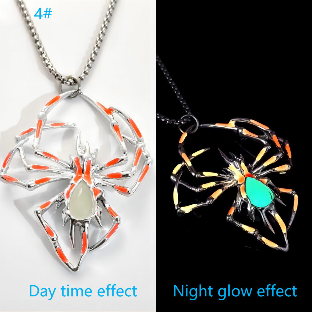 Creative Stereo Luminous Spider Necklace