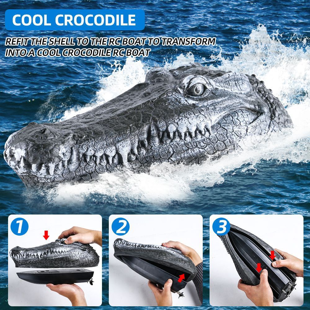 "Remote-Control Crocodile Head Water Ship"