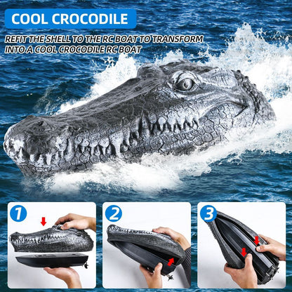 "Remote-Control Crocodile Head Water Ship"